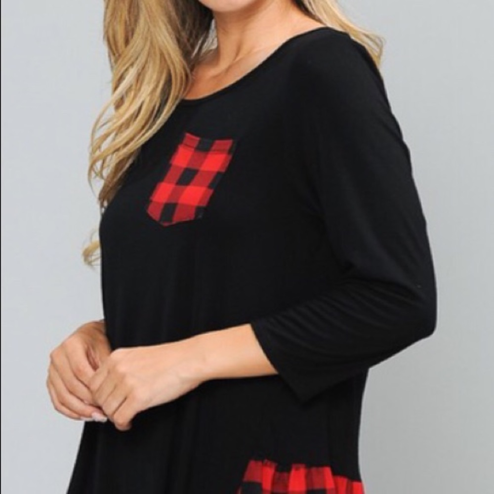 NWT Last 1! Plus Checker Print Top - Picture 5 of 5